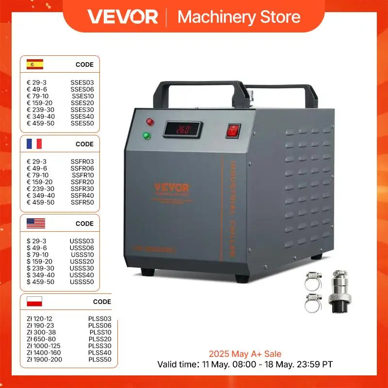 Industrial Water Chiller CW-3000(PRO) 150W Air-Cooled Water Cooler 18 L/min Max Flow Rate for Laser Engraving Machine