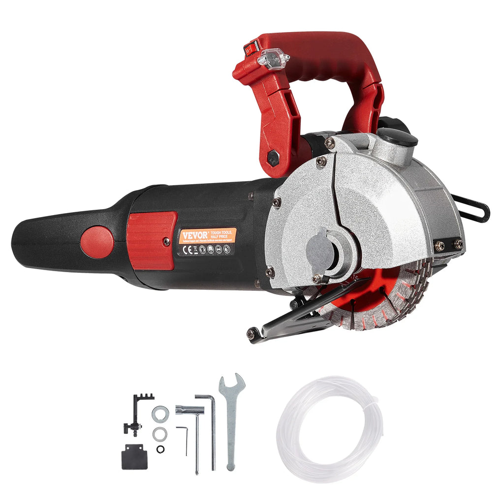 Wall Chaser, 41 mm Cutting Depth, 4800W,38 mm Cutting Width With 5 Saw Blades,115 mm Diameter, 6300r/Min with Infrared Ray