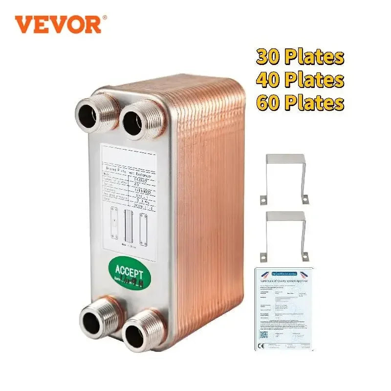 30 40 60 Plates Heat Exchanger Wort Chiller Stainless Steel Homebrew Brewing Beer Cooler Counterflow Chiller Water Heating