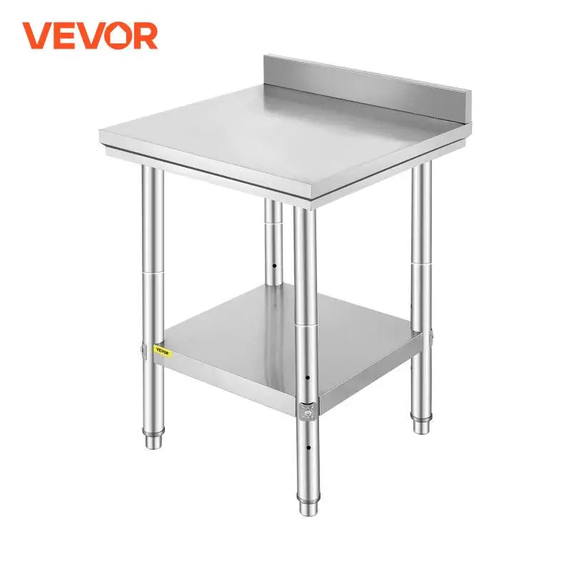 Kitchen Work Bench Commercial Catering Table Worktable with Undershelf Stainless Steel 330LBS 286LBS for Restaurant Garage