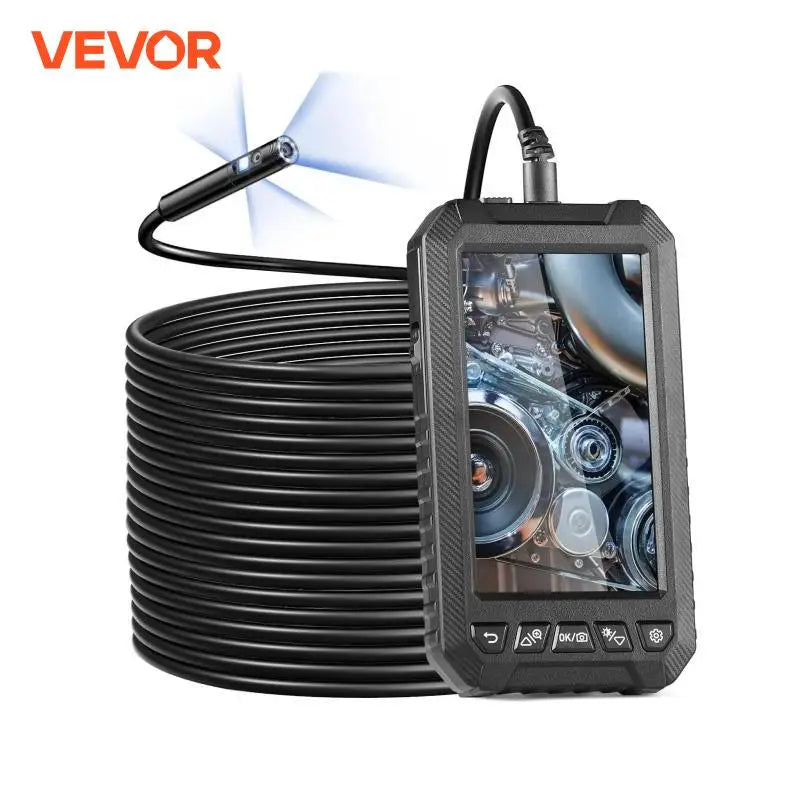 Endoscope Camera Dual Lens Borescope 5" Screen 1080P Inspection Camera with LED Lights Waterproof Camera for Auto Plumbing