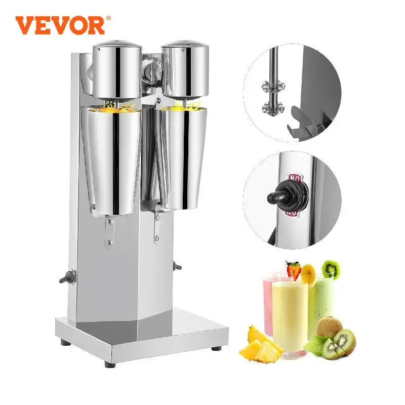 Milk Shake Machine 800ML Commercial Auto Double Cups Milkshaker Stainless Steel Shaking Maker Bubble Boba Tea Drink Mixer