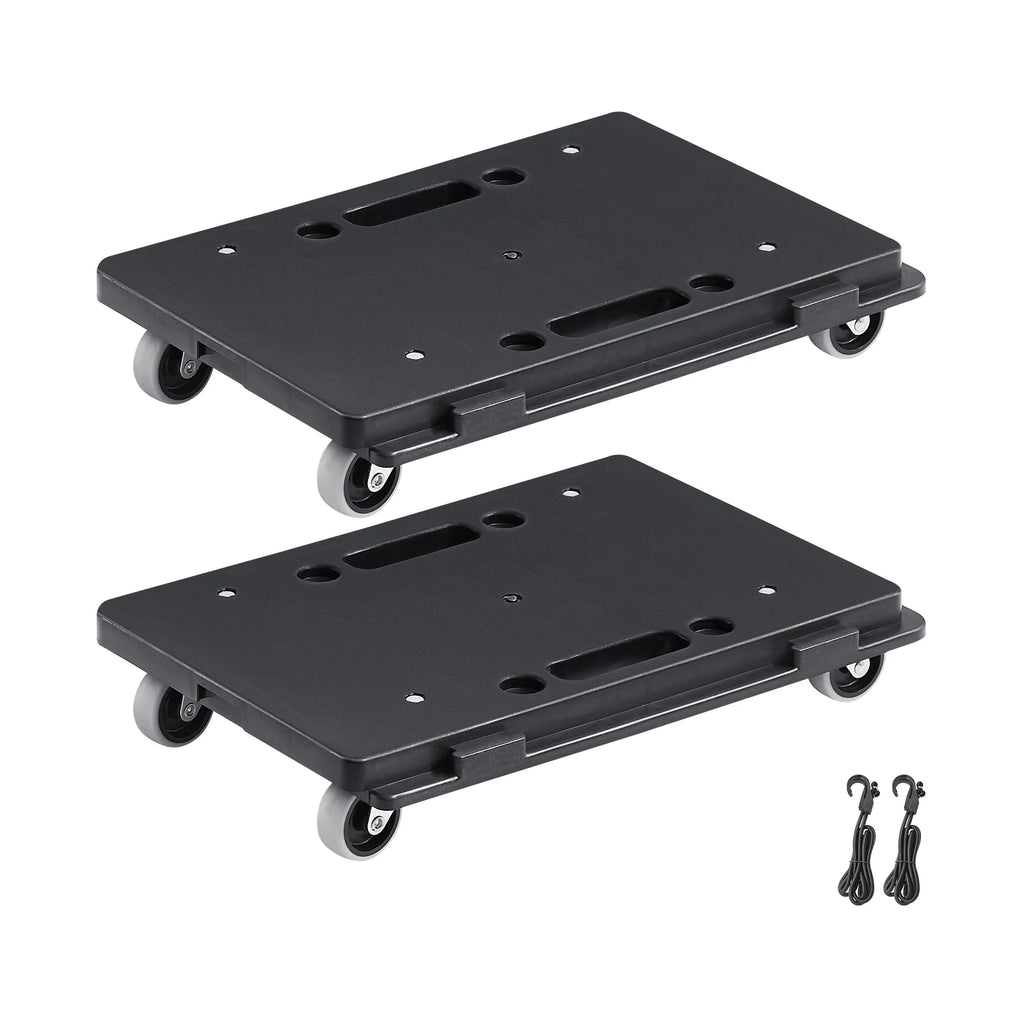 2 Pack Furniture Mover Pallet Trolley 500 lbs Each Count with 4 Wheels Small Flat Dolly Cart for Industrial Machinery