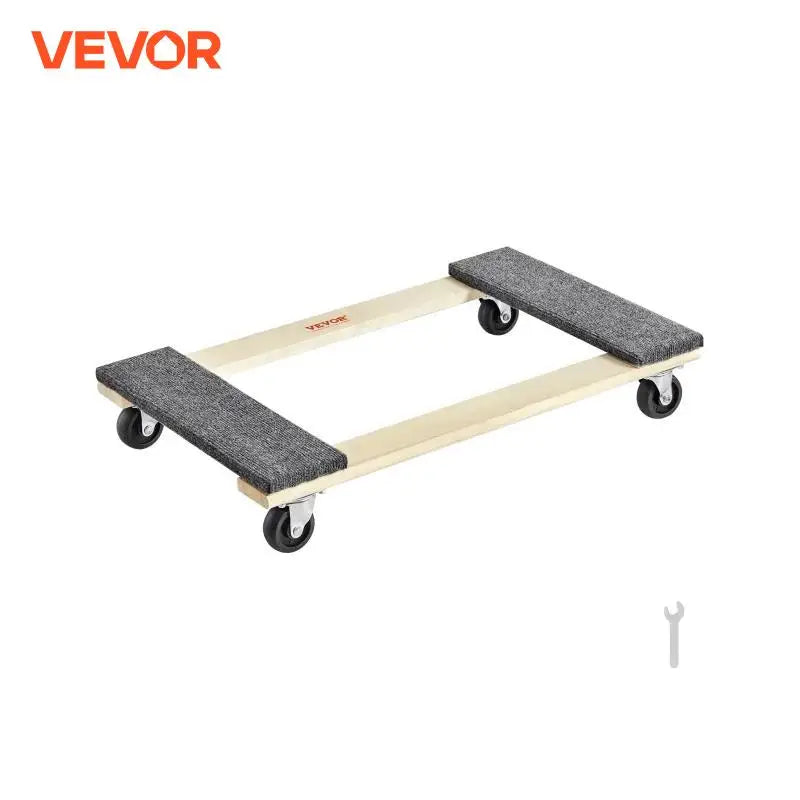 1000 lbs Furniture Moving Pallet Trolley Industrial Machinery Mover with PP Swivel Casters for Transporting Cargo Fridge