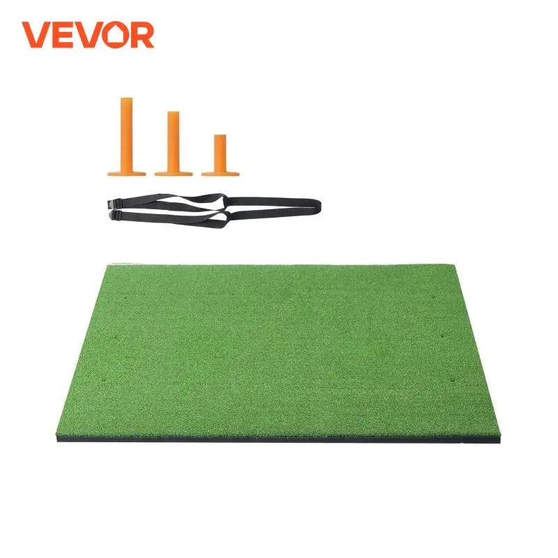 5 x 5 FT Golf Hitting Mat Artificial Turf Golf Hitting Mat Thickened Golf Hitting Training Aids with 3 Rubber Tees Mat