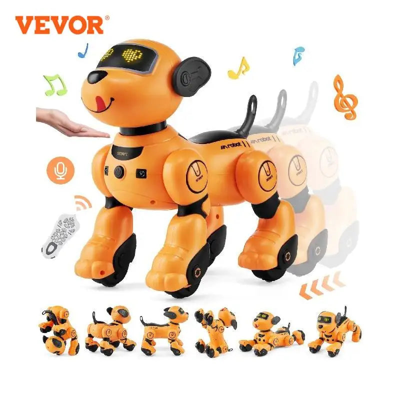Remote Control Robot Dog Toy Dog Programmable Smart Interactive Robotic Pet for Kids Singing Dancing RC Stunt Toy Age 3+
