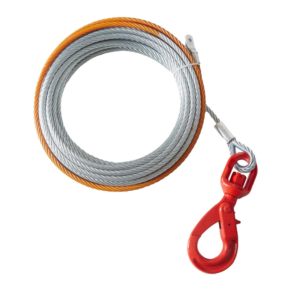 50/75/100Feet Galvanized Steel Winch Cable 3/8 Inch  Breaking Strength Wire Winch Rope For SUV Large Off-Road Vehicle