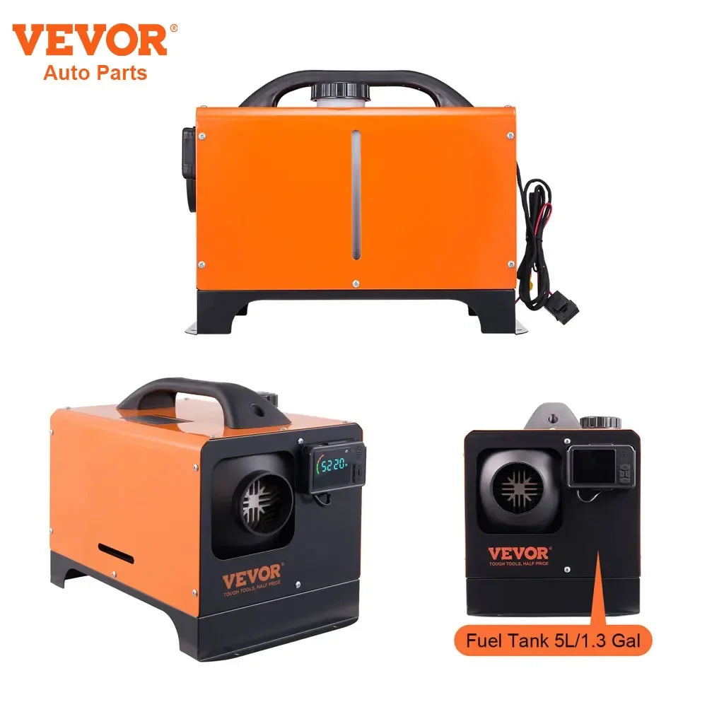 Diesel Heater Car Heater 5L Fuel Tank All in One 5/8KW 12V with Silencer Remote Control for Car Truck Boat RV Diesel Heat