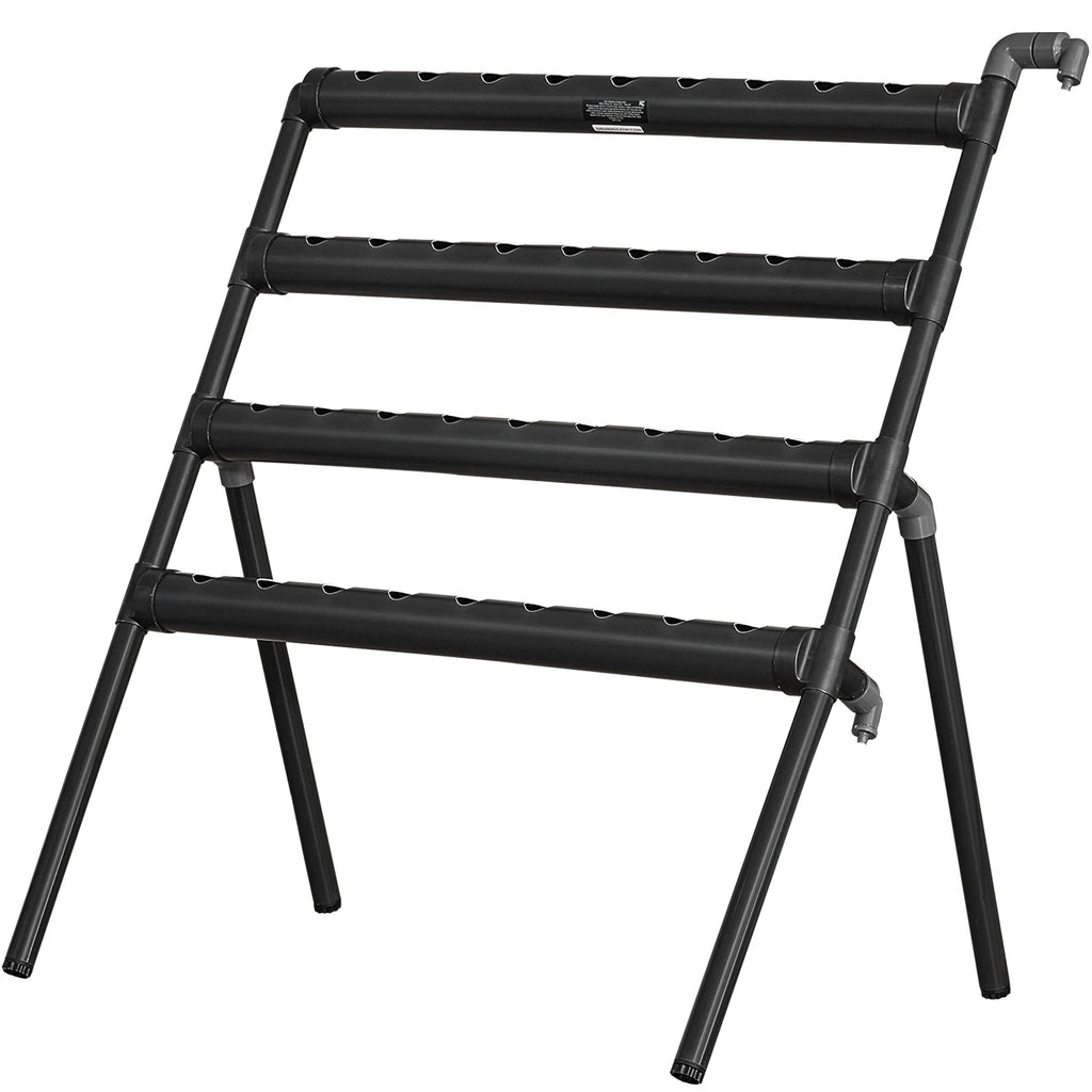 Hydroponics Growing System 108 Sites 3 Layers Dark Grey PVC Pipes Hydroponic Grow Kit with Water Timer Baskets and Sponges