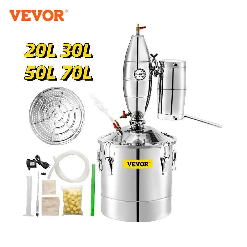 Alcohol Distiller Moonshine Apparatus Still 20L 30L 50L 70L Beer Brewing Equipment DIY Wine Dispenser Kit Home Appliance