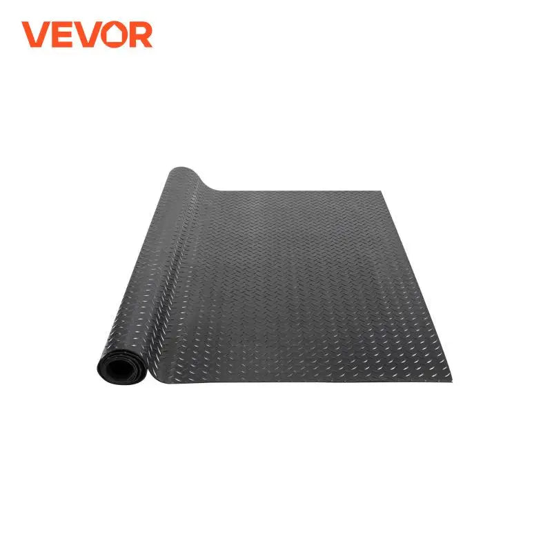 Diamond-Plate Rubber Flooring Roll SBR Rubber Garage Floor Mat Easy to Clean for Under Cars Garage Industry Gym