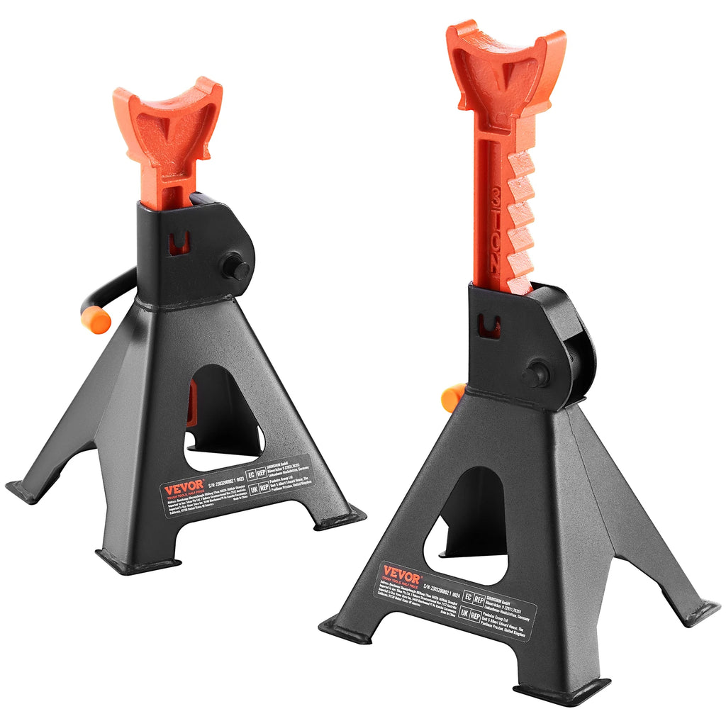 3 Ton (6,000 lbs) Capacity Car Jack Stands, 10.8-16.3 inch Adjustable Height, for lifting SUV, Pickup Truck, Car , 1 Pair