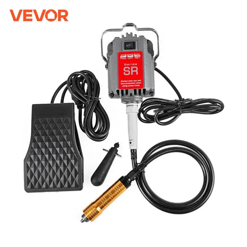 230W S-R Flex Shaft Mill w/ Foot Pedal 6.5mm Chuck Hanging Flexible Jewelry Polishing Machine Rotary Stone Carving Tool