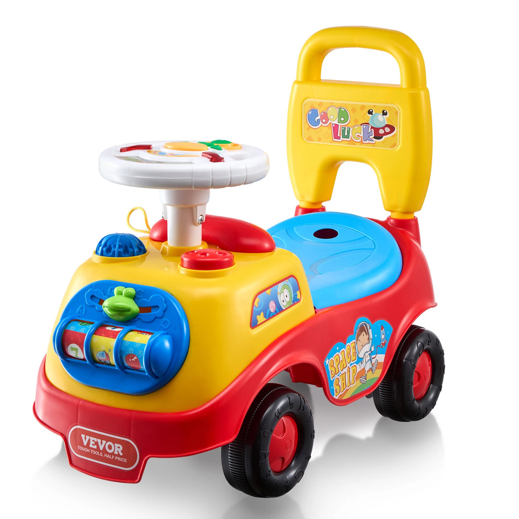 Toddler Ride On Push Car Sit to Stand Kids Ride On Toy Car with Music Steering Wheel   Seat Storage for Toddlers Ages 1-3