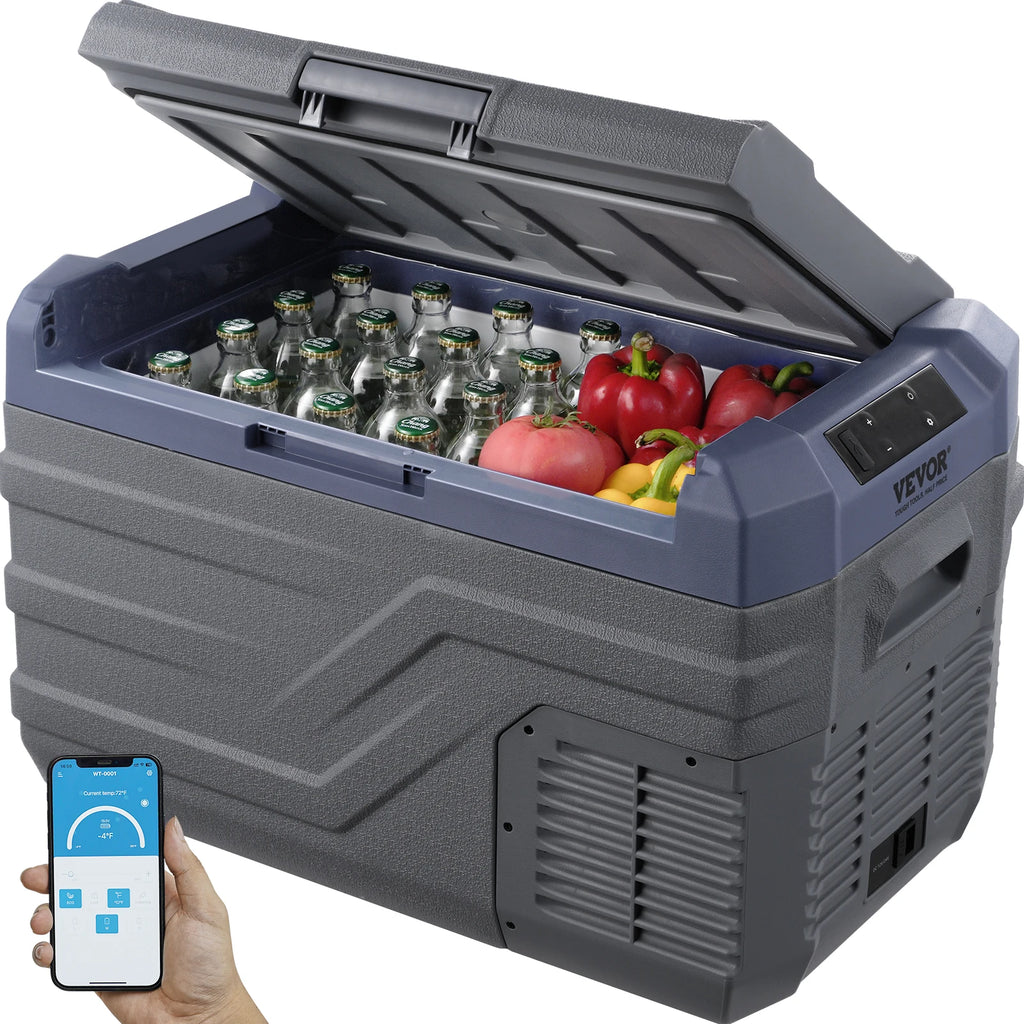 30L Car Refrigerator, 12V Car Fridge, Single Zone Portable Freezer, -4℉-68℉, 12/24V DC and 100-240V AC Compressor Cooler