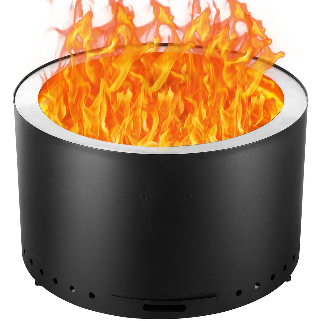 Smokeless Fire Pit Stove Bonfire Wood Burning Fireplaces with Removable Ash Pan  Stainless Steel Portable Outdoor Firepit