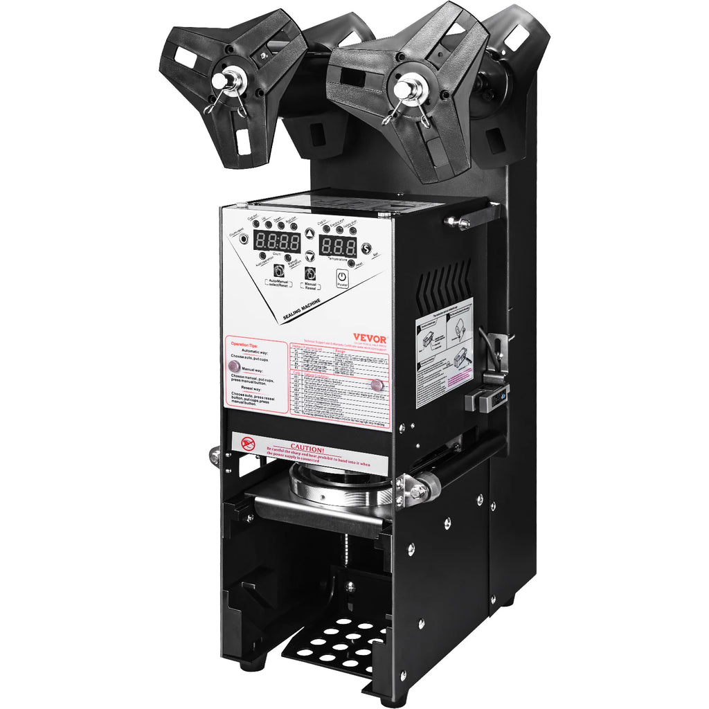 Fully Automatic Cup Sealing Machine, 500-650 Cups/H, Cup Sealer Machine for 180 mm Tall & 90/95 mm Cup,for Milk Tea Coffee