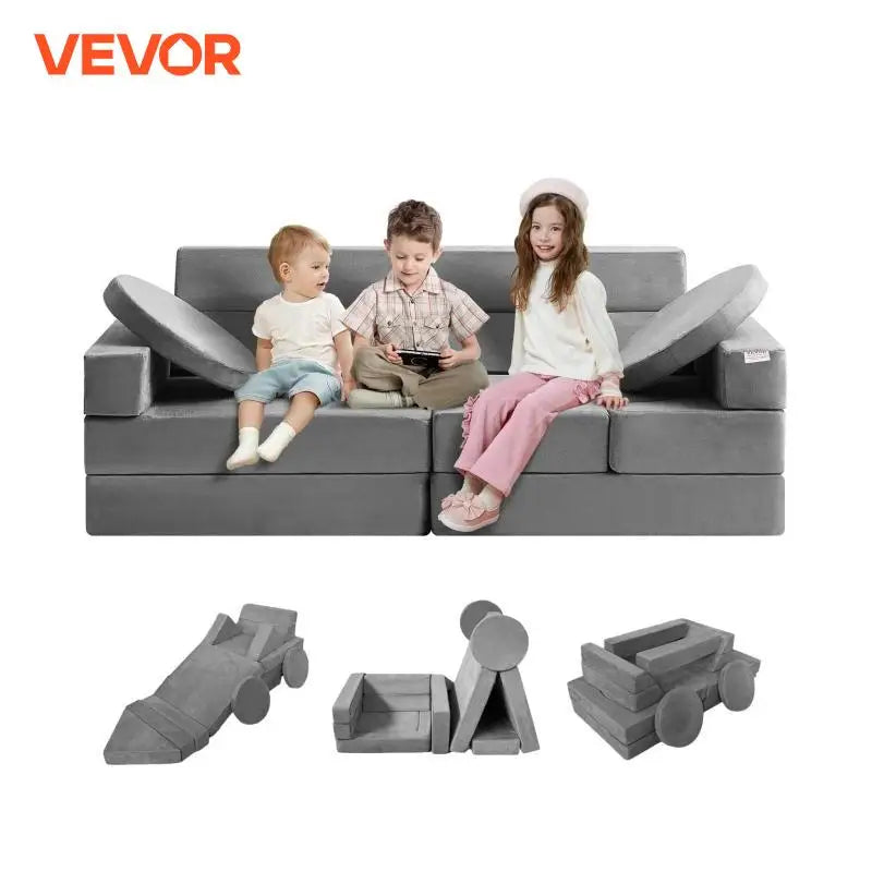 Play Couch Kids Sofa Toddler Foam Sofa Couch with High-density 25D Sponge for Playing Creativing Sleeping Kids Furniture
