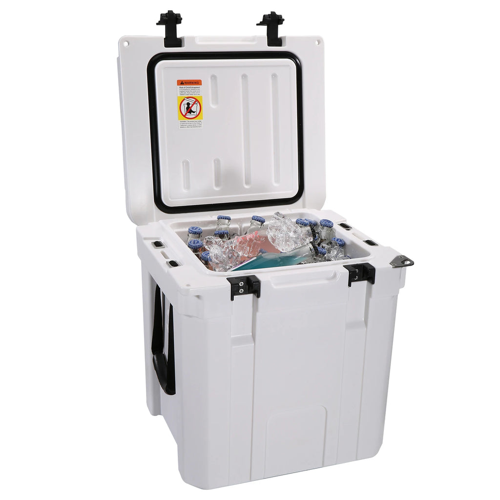 Insulated Portable Cooler, 33 qt, Holds 35 Cans, Ice Retention Hard Cooler w/Heavy Duty Handle, for Camping, Beach, Picnic