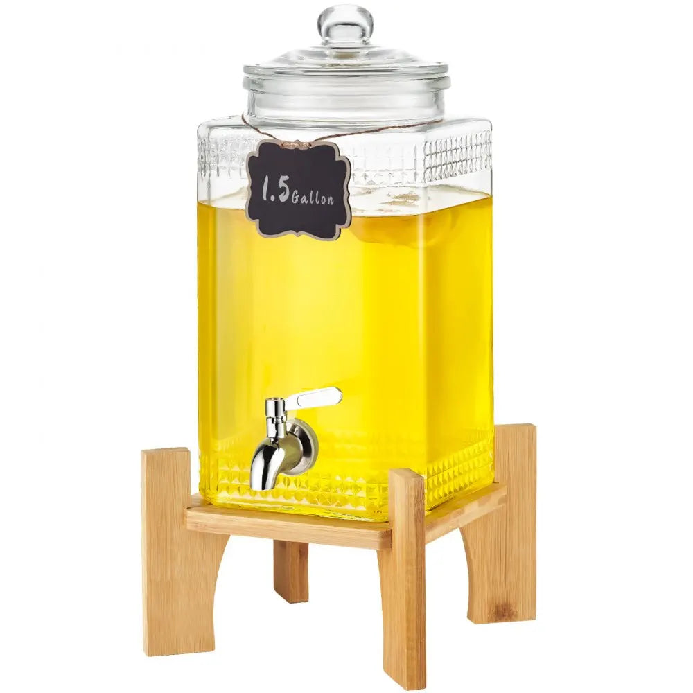 Beverage Dispenser Drink Dispensers for Parties Glass Juice Dispenser Spigot  Iced Tea Lemonade Juice Water Dispenser