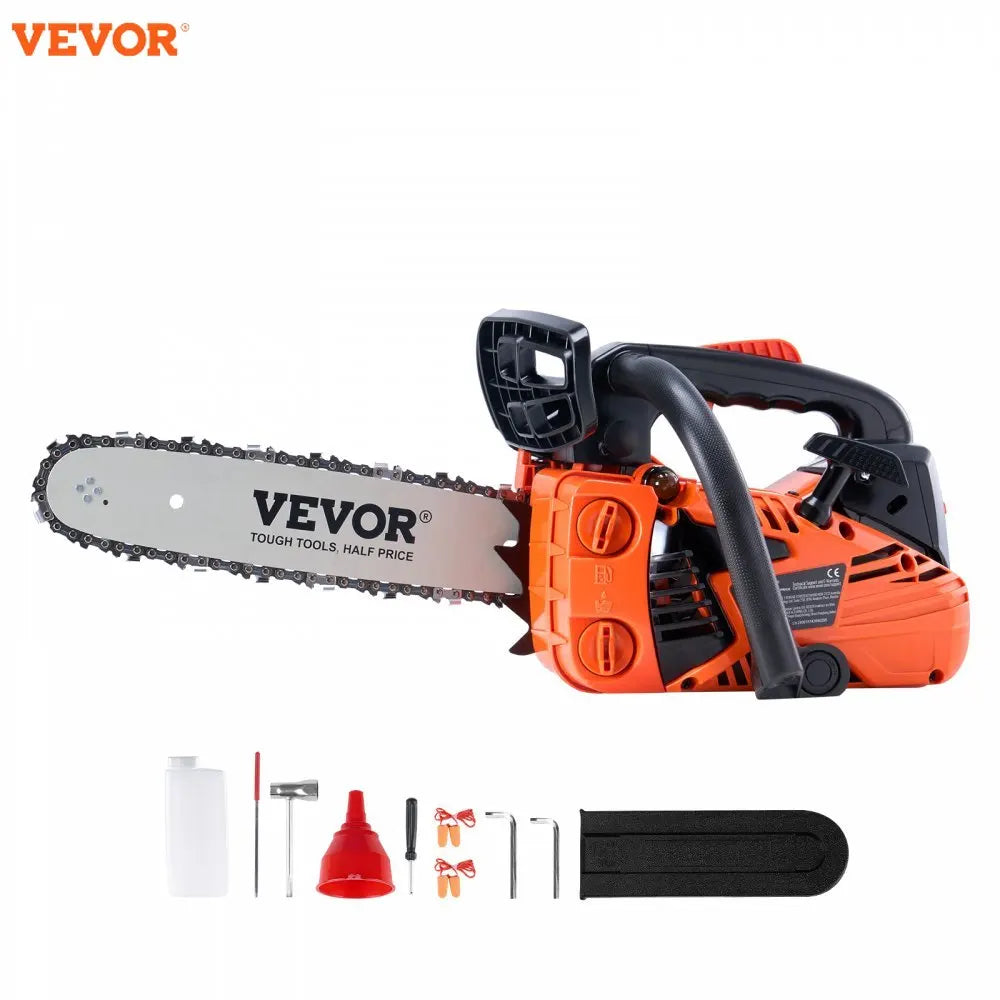 Gasoline Chainsaw Gas Powered Wood Cutting Engine Handheld Cordless for Tree Wood Branch Cutting Farm Garden Ranch