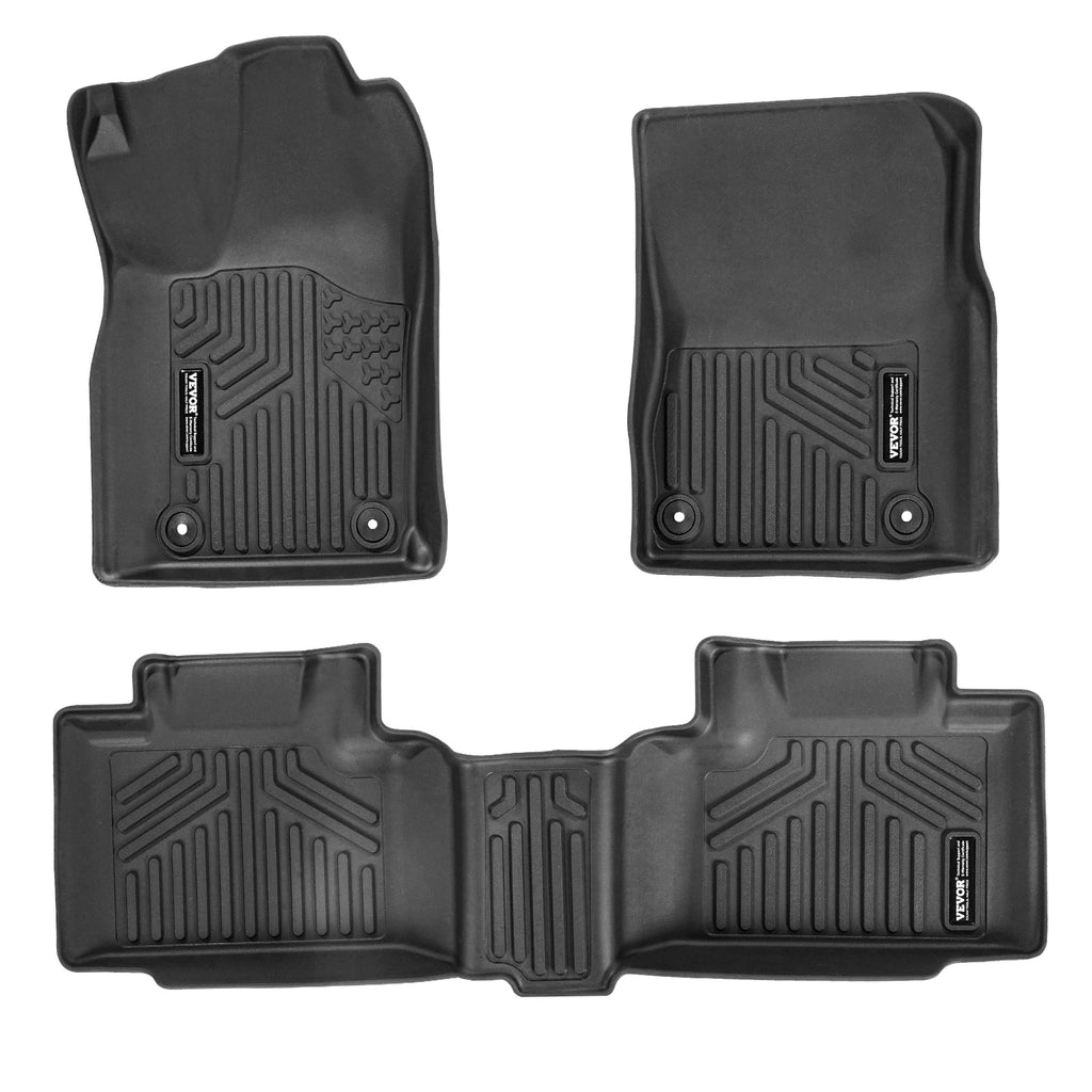 Automotive Floor Mats, Fits for Dodge Durango / Jeep Grand Cherokee 2016-2024 / 2016-2021, 3 pcs Front and 2nd Row Liners