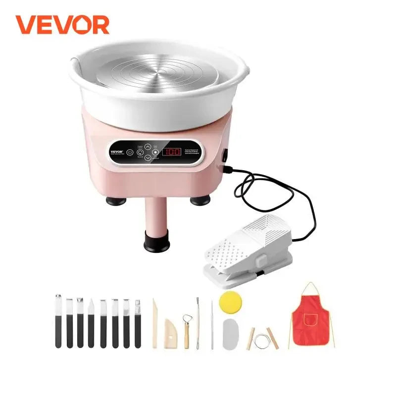 Pottery Wheel 11inch Pottery Forming Machine Direct Drive Ceramic Wheel 450W Electric Wheel for Pottery with Foot Pedal