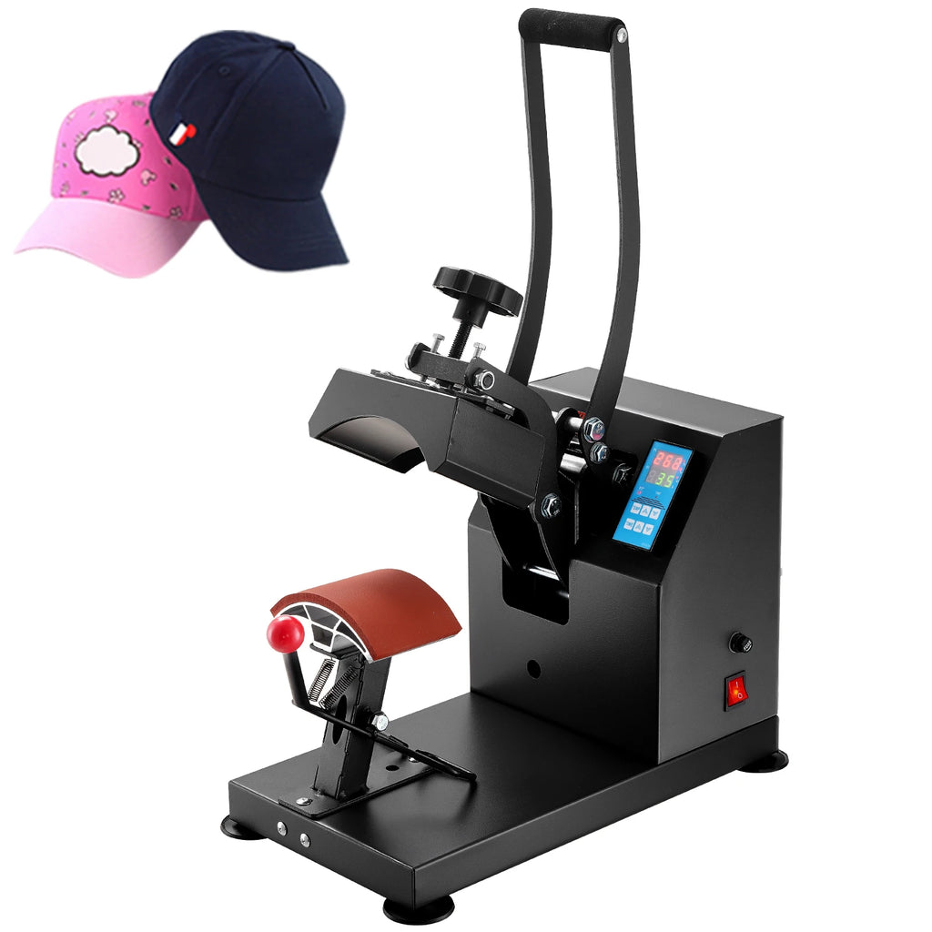 Hat Cap Heat Press 5.5 x 3.5 inch Heat Transfer Stamping Sublimation Machine Digital Display Clamshell for DIY Advertising