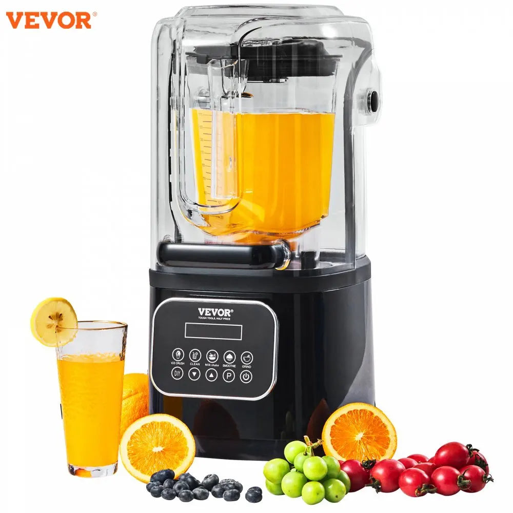 Professional Blender with Shield, Commercial Countertop Blenders 68 oz Glass Jar Blender Combo