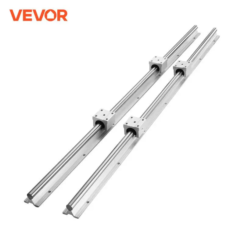 2PCS Linear Guide Rails SBR12 SBR16 SBR20 SBR25 800-2200mm & 4PCS UU Bearing Blocks Smooth Motion for DIY Mills CNC Parts