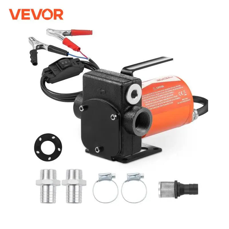 Fuel Transfer Pump 12V DC Portable Pump Set Electric Diesel Transfer Pump for Gasoline Diesel, Kerosene, Methanol Blends
