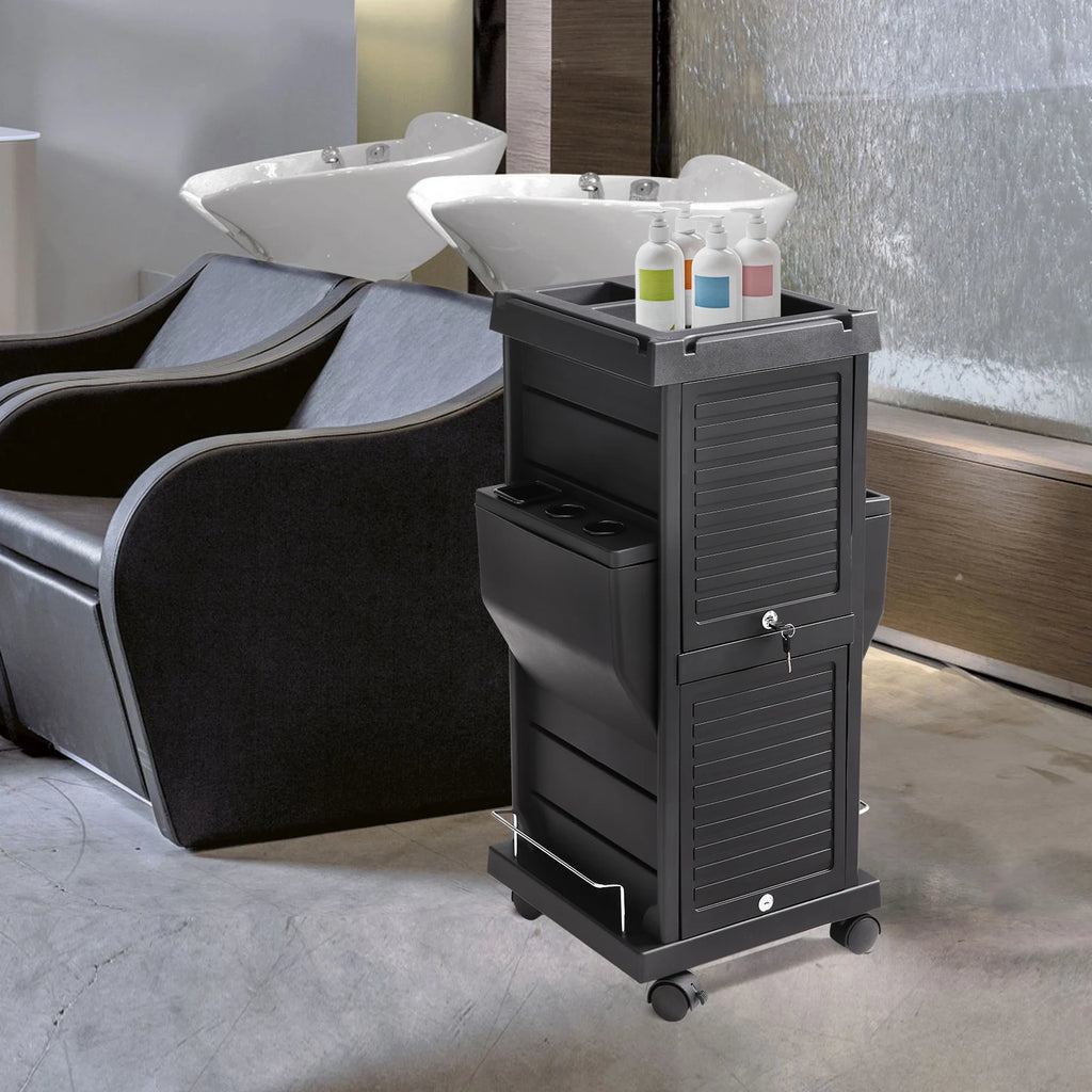 Ultimate Salon Trolley Cart for Stylist with 6 Removable Drawers & Tool Holder and Lockable Wheels for Beauty SPA Barber