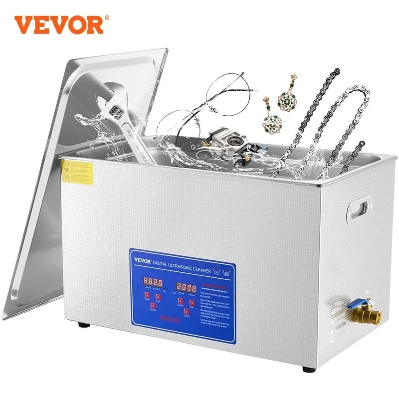 Stainless Steel Ultrasonic Cleaner 2L-30L Ultrasonic Cleaning Machine  Digital Heater Timer Diswasher for Glasses Jewelry