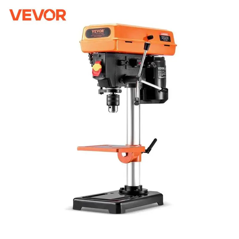 8in Benchtop Drill Press 2.3A Induction Motor Tabletop Drilling Machine 5-Adjustable Speed & LED Work Light for Wood Metal