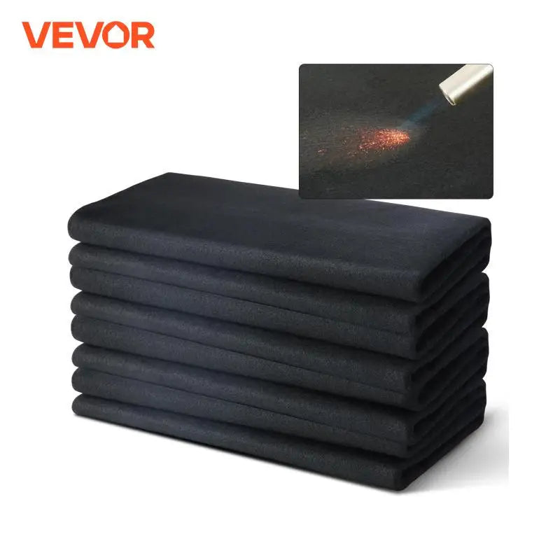 Carbon Felt Welding Blanket 4 Pack Heat Resistant Welding Blanket Set Cuttable Carbon Fiber Fire Retardant Welding Mat Pad