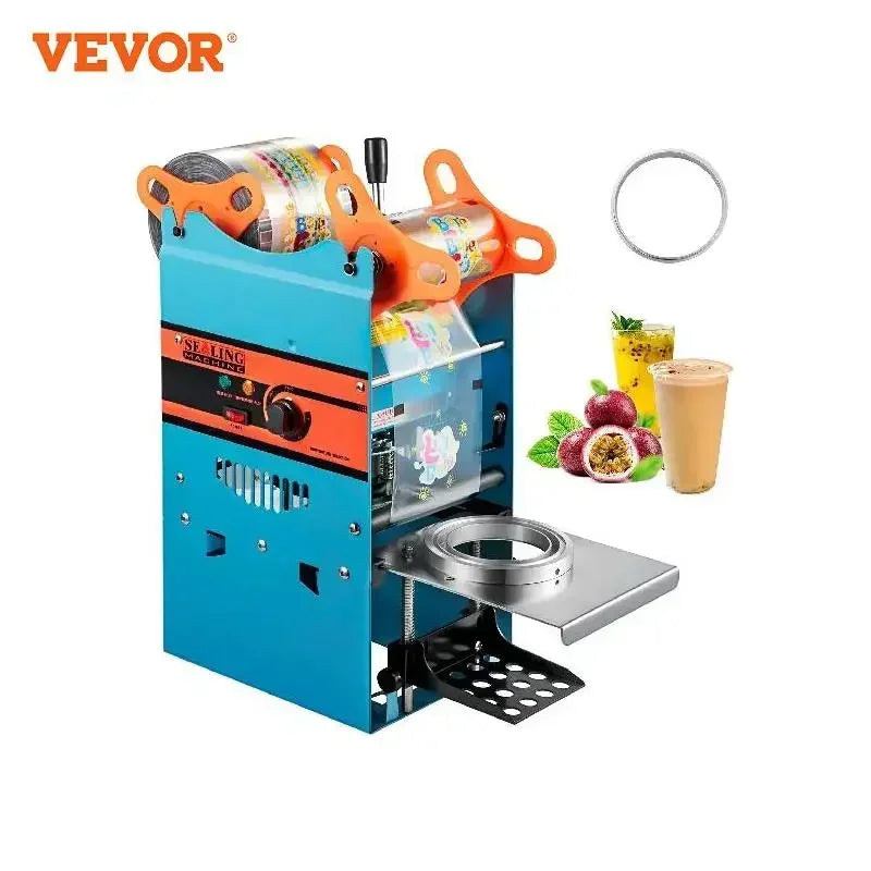 Manual Cup Sealing Machine 300-500 Cups/Hour Accurate Control Panel Heavy Duty for 90/95 MM Diameter Drinks Cup Sealer