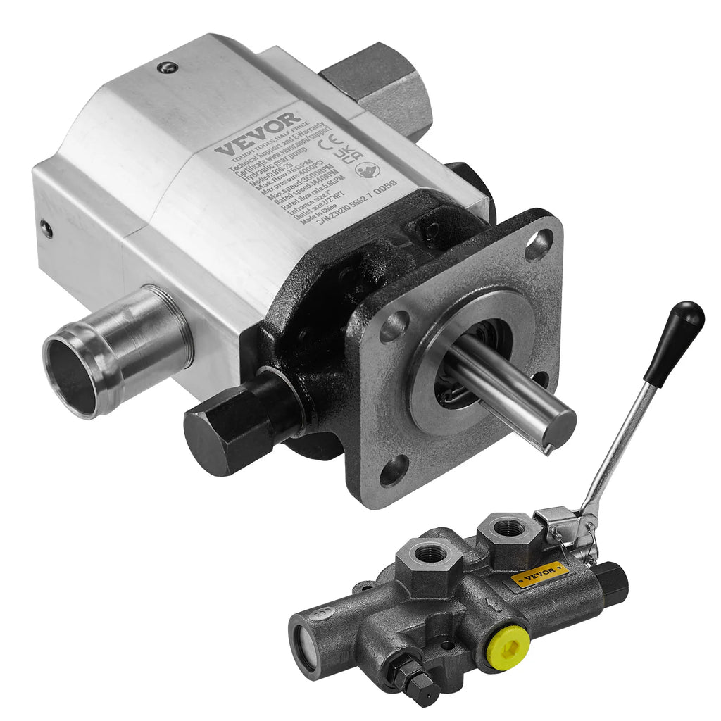 Hydraulic Wood Log Splitter Pump Kit 16 GPM 2 Stage 4000 PSI 3600 RPM with Valve for Small Engine Mounting Log Splitters