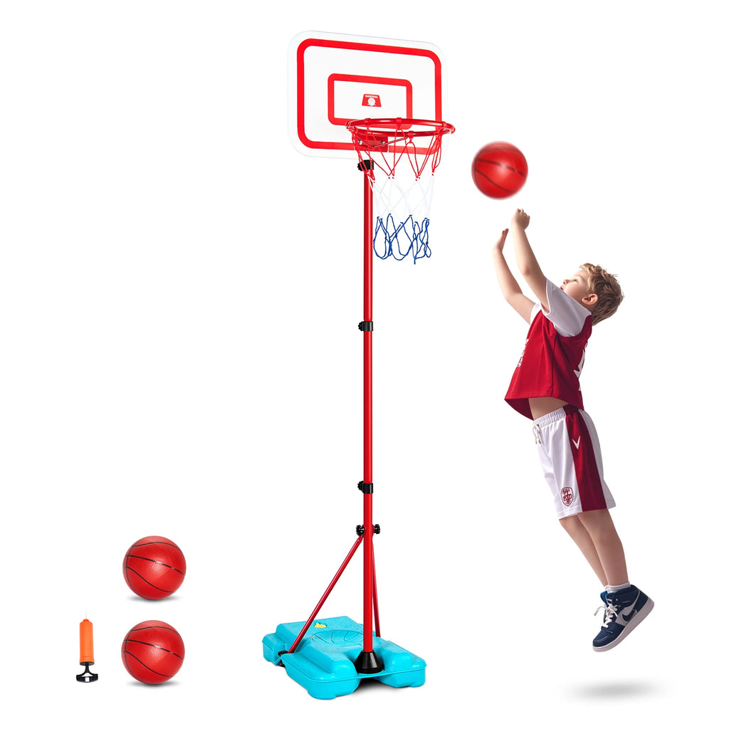 Toddler Adjustable Basketball Hoop 104-190CM Rack for Kids Outdoor Indoor Ball Sport Backboard Rim Shoot Children Toys