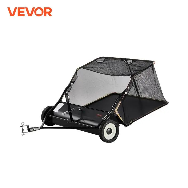 52-inch Lawn Sweeper Tow Behind 26cu.ft. Large Pull Behind Heavy Duty Leaf & Grass Collector for Picking Up Debris & Grass