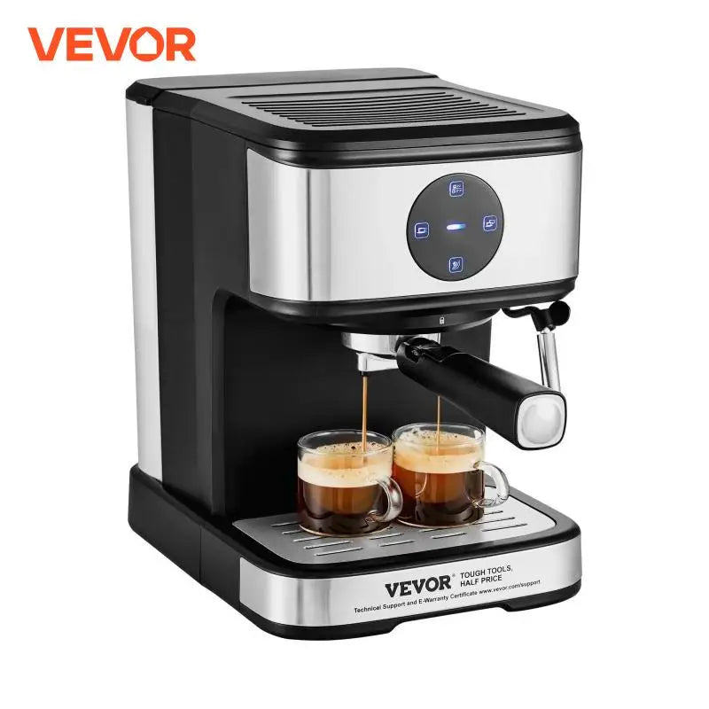 Espresso Machine 15 Bar Coffee and Espresso Maker with Milk Frother Steam Wand Professional Semi-Automatic Latte Machine
