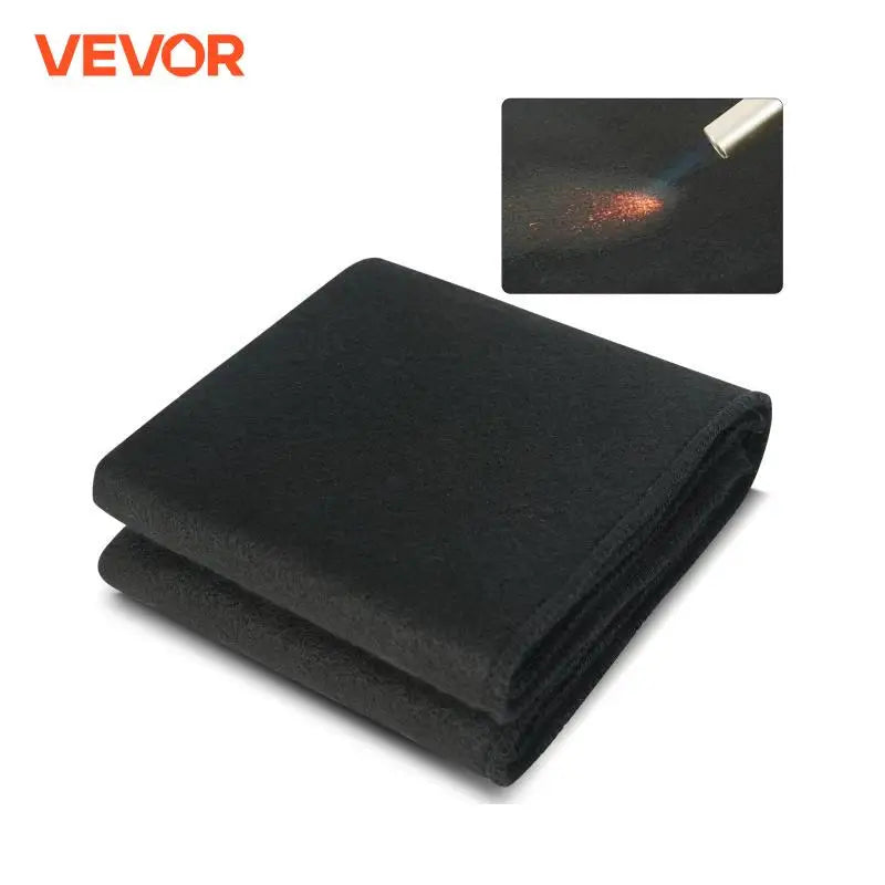 Carbon Felt Welding Blanket Heat Resistant Blanket Set Cuttable Carbon Fiber Fire Retardant Insulation Welding Mat Pad