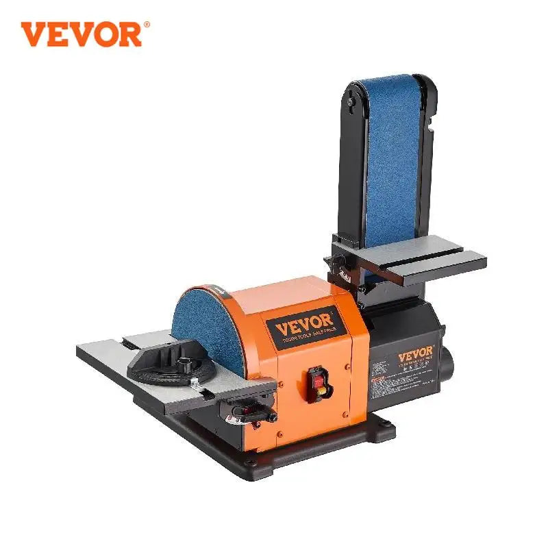 Belt Disc Sander Combo with 5A/4.3A/2.5A Induction Motor Belt Sanding Machine Woodworking Deburring Grinder Combo Bench