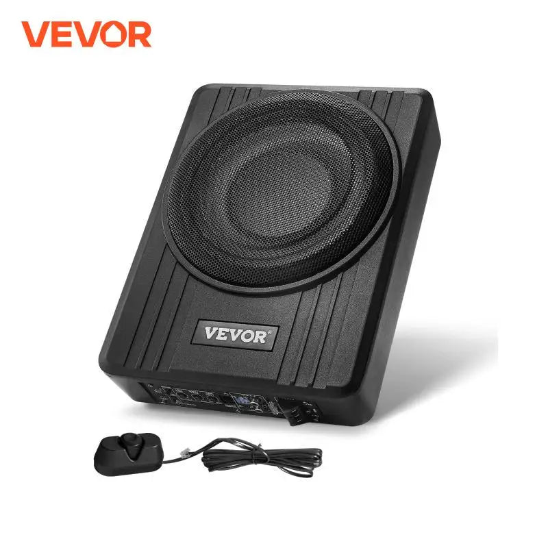 10" Underseat Car Subwoofer Low Profile Audio Sub Built-in Amplifier/High/Low Level Input & Volume Controller for SUV/Car