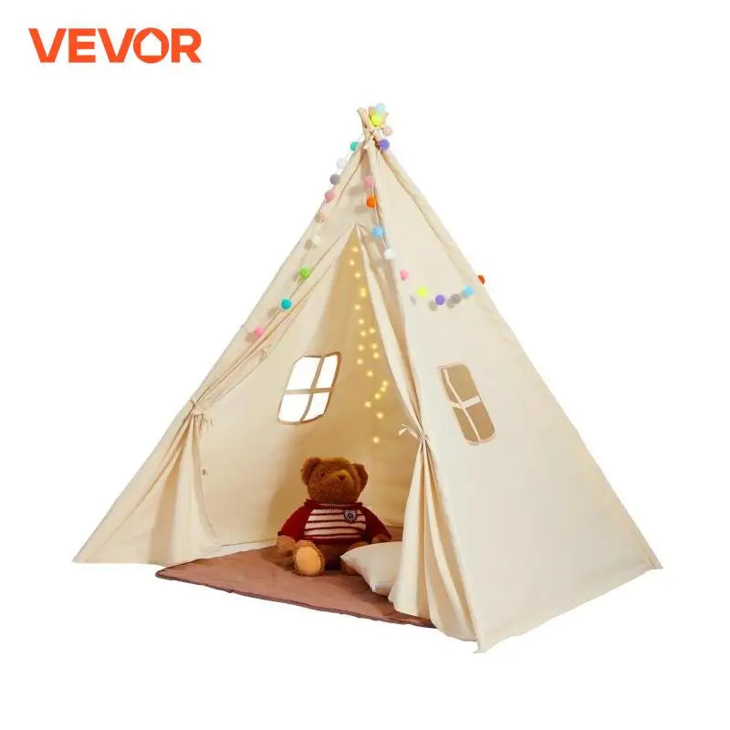 Kids Play Tent Teepee Tent for Kids 1-5 Years Old Tent for Kids with Windows for Indoor and Outdoor Toddler Tent