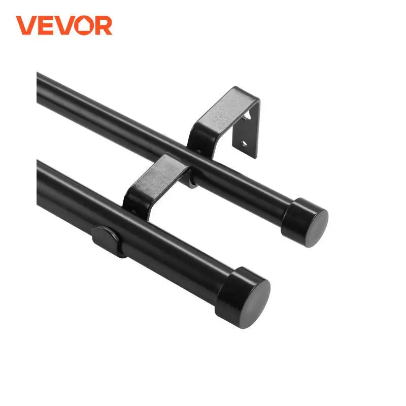 1 Inch Double Curtain Rods 36-72/74-144 Inches Drapery Rods for Windows 24-68/69-140 Inches Telescoping Dual Curtain Rod