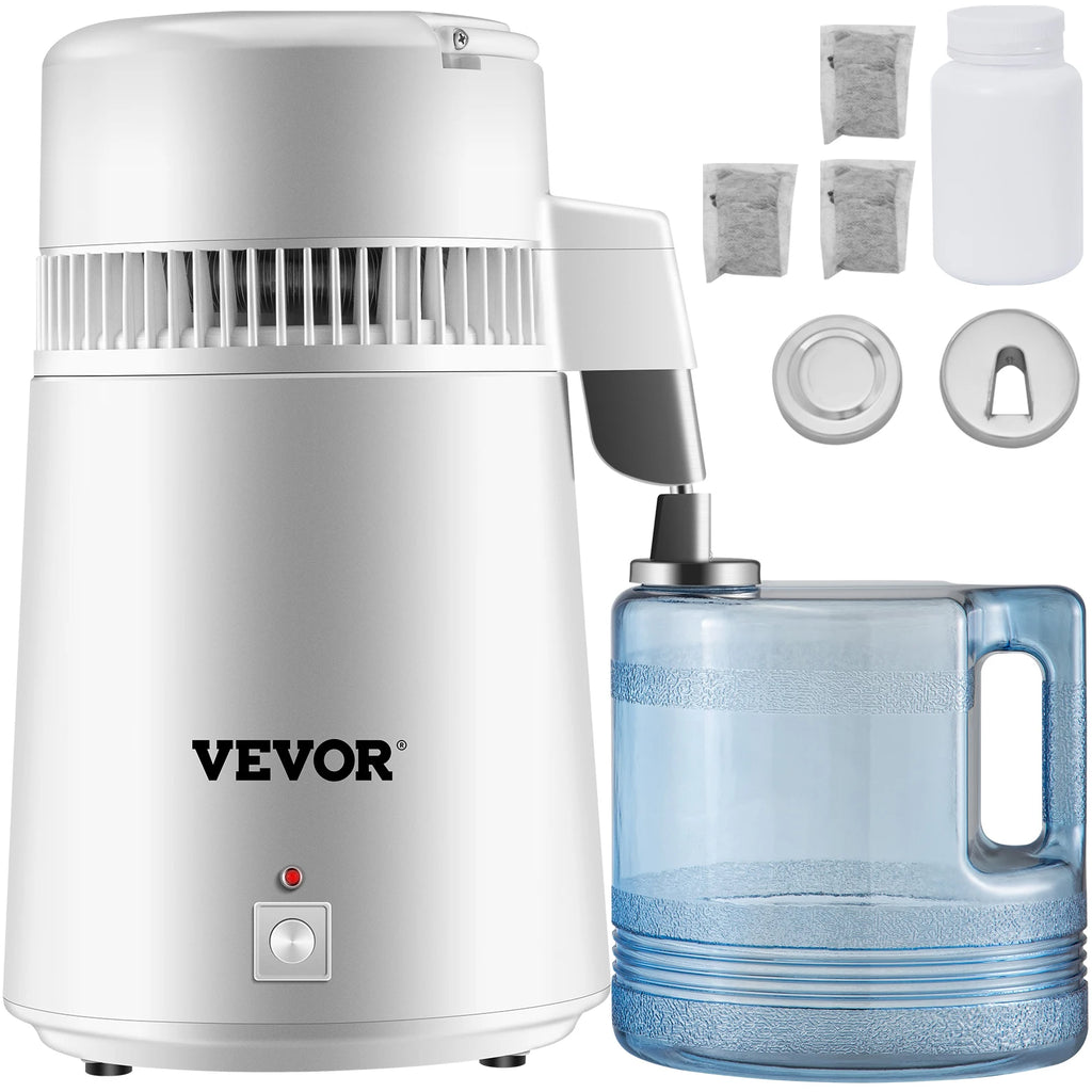 Water Distiller 4L Inner Stainless Steel Water Distillation 750W Water Purifier Filter Water Distiller w/Collection Bottle