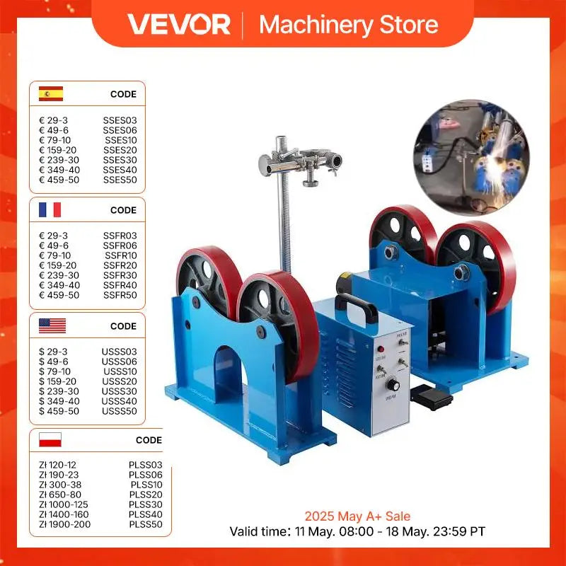 Welding Rotator Turning Rolls Load Bearing 1000KG Adjustable Torch Stand Support Rotator Pipe Welding Roller Positioner