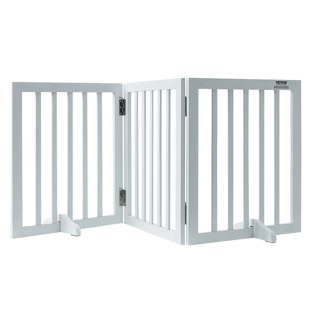 Free Standing Dog Gate Freestanding Pet Gate 3 Panels Foldable Dog Gate for Narrow Passageways Expandable Dog Barrier