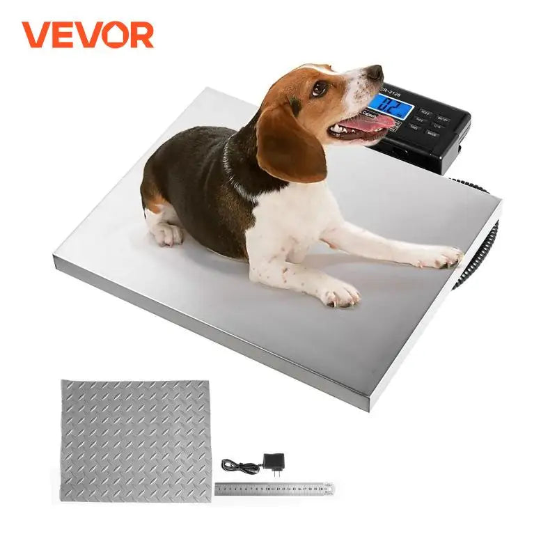 440/880/1100Lbs Digital Livestock Scale Large Pet Vet Scale Stainless Steel Platform Elect Ronic Postal Shipping Scale