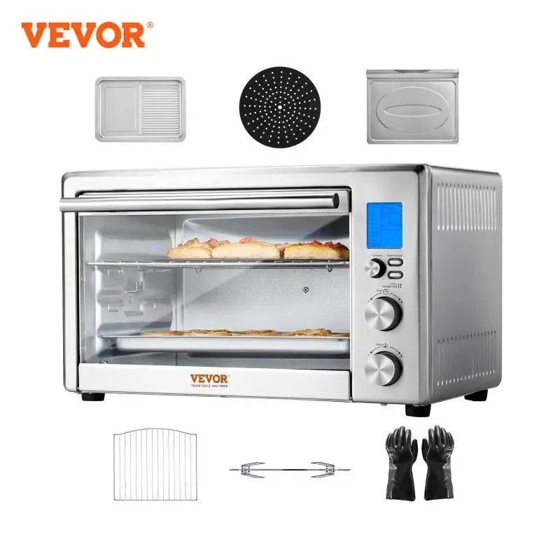 10-IN-1 Convection Oven, 28L/29.6Qt Multifunctional Conventional Oven Countertop, 1800W 4-Tier Toaster